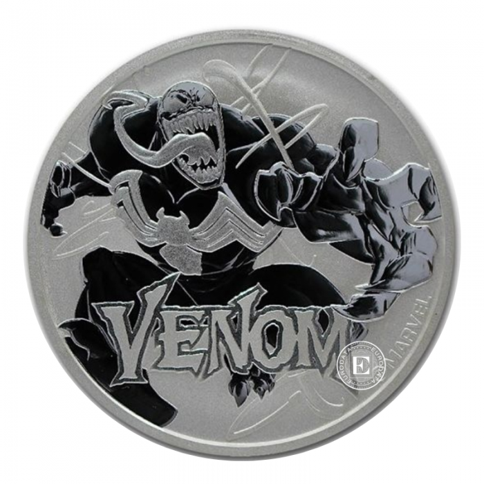 1 oz (31.10 g) sidabrinė moneta Marvel Venom, Tuvalu 2020