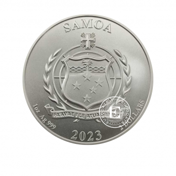 1 oz (31.10 g) sidabrinė moneta Four Guardians, Vermilion Bird, Samoa 2023