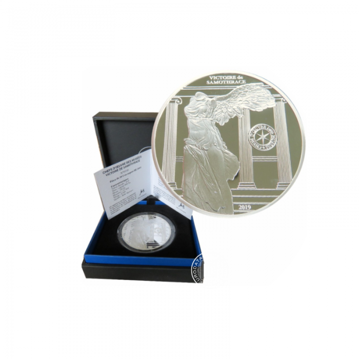 10 Eur (22.20 g) silver PROOF coin Victory of samothrace, France 2023 (with certificate)