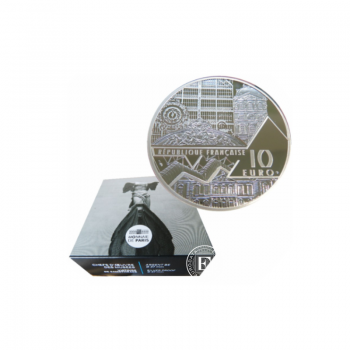 10 Eur (22.20 g) pièce PROOF d'argent Chefs D'oeuvre des musees Victoire de samothrace, France 2019 (avec certificat)