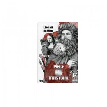 10 eurų sidabrinė moneta iš COIN OF HISTORY kolekcijos 15/18, Prancūzija 2019 || Leonardo da Vinci