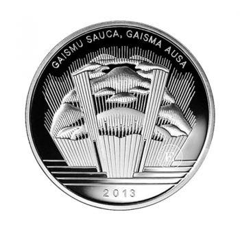 1 lat (22 g) silver PROOF coin Jazeps Vitols, Latvia 2013