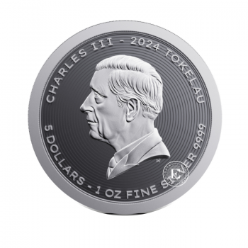 1 oz (31.10 g) sidabrinė moneta Vivat Humanitas, Tokelau 2024