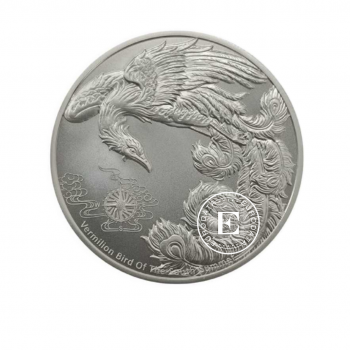 1 oz (31.10 g) silver coin Four Guardians, Vermilion Bird, Samoa 2023