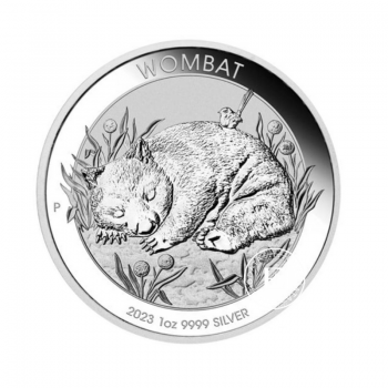1 oz (31.10 g) sidabrinė moneta Wombat, Australija 2023