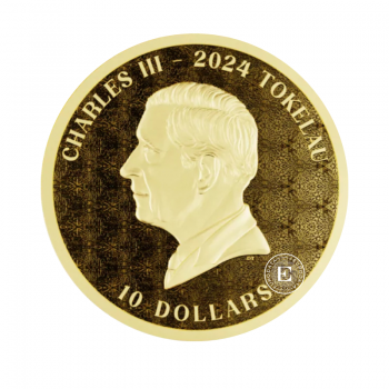 1/10 oz (3.11 g) auksinė moneta Equilibrium, Tokelau 2024