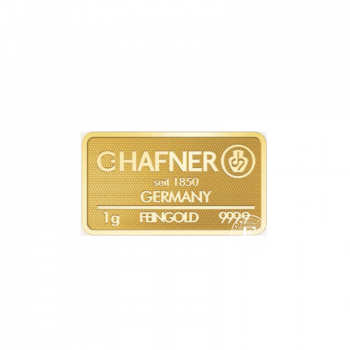 1 g gold bar For you, C.Hafner 999.9