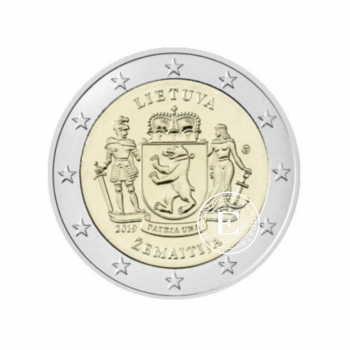2 Eur moneta Žemaitija, Lietuva 2019