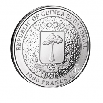 1 oz  (31.10 g) sidabrinė moneta Žirafa, Gvinėja 2023