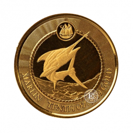 1/10 oz (3.11 g) pièce d'or Sea life - Speerfish, Îles Caïmans 2023