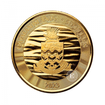 1/10 oz (3.11 g) auksinė moneta Povandeninis gyvenimas -  Vėžlys, Kaimanų salos 2023