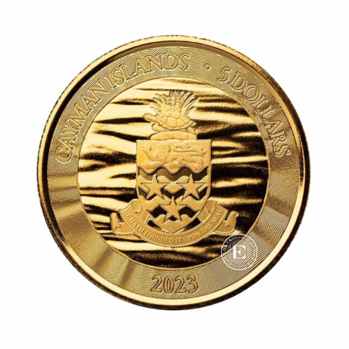 1/10 oz (3.11 g) auksinė moneta Povandeninis gyvenimas -  Raja, Kaimanų salos 2023