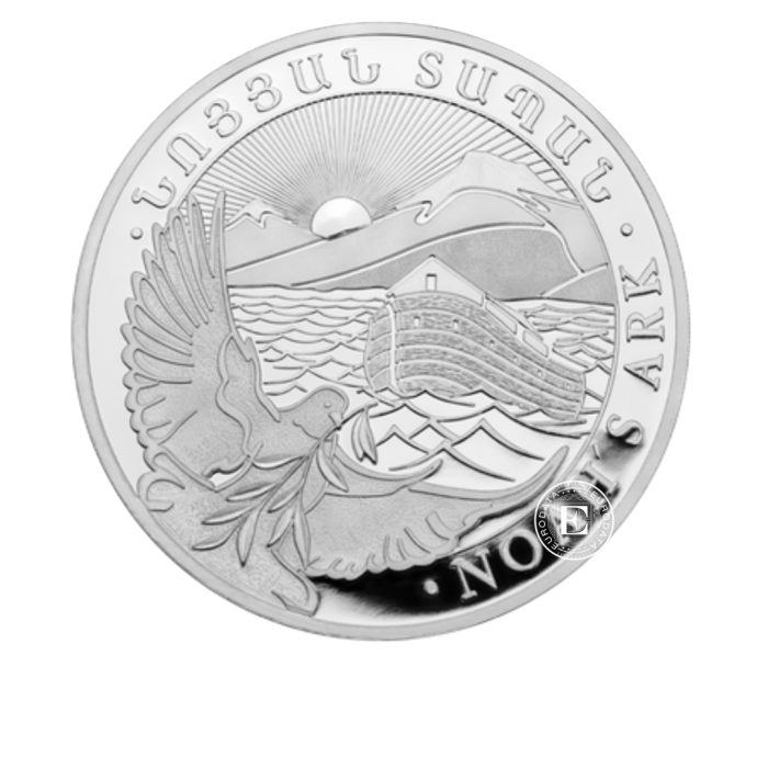 10 oz (311 g) sidabrinė moneta Nojaus arka, Armėnija 2024